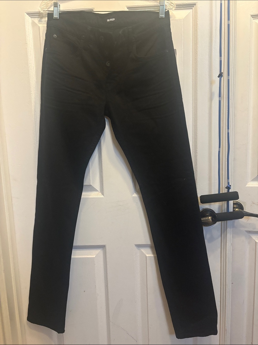 Hudson Jeans Men's Slim Straight Black Jeans
